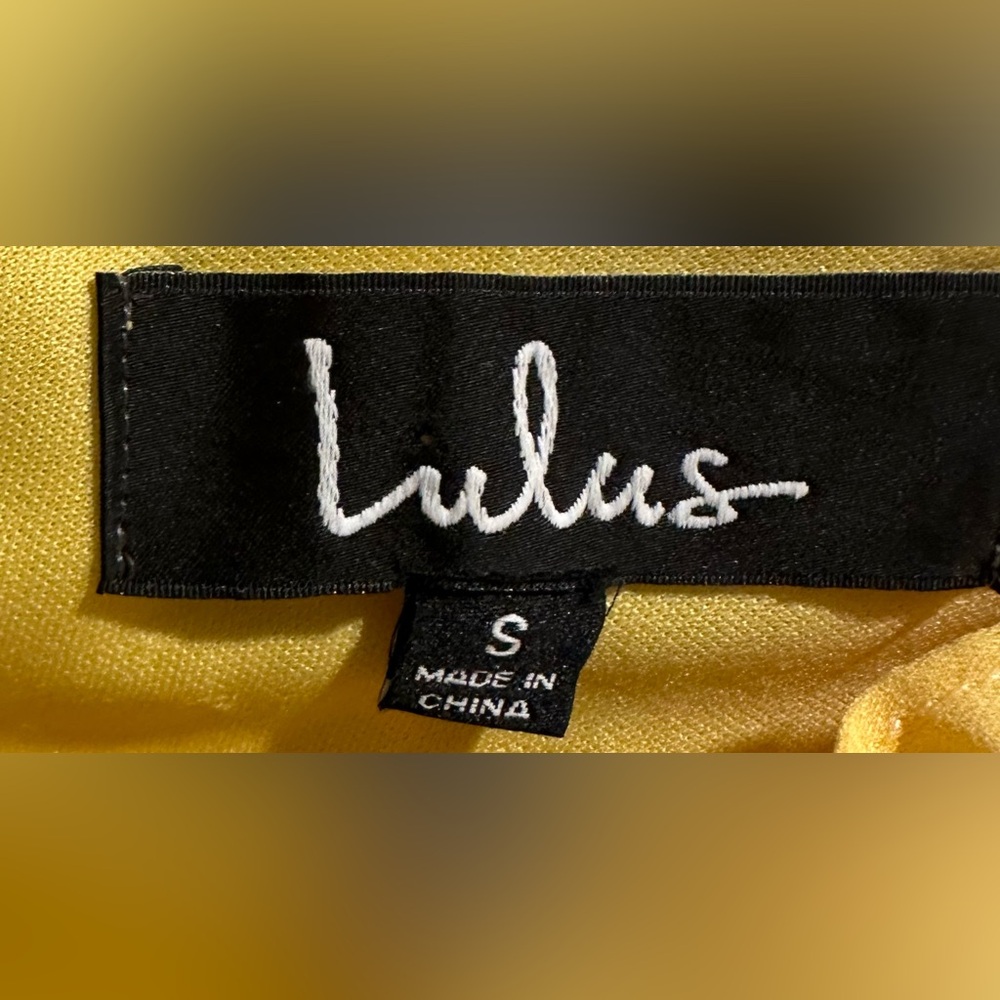 Lulu’s Blossoming Heart Yellow Floral Print Ruffled High-Low Wrap Dress - Picture 9 of 10